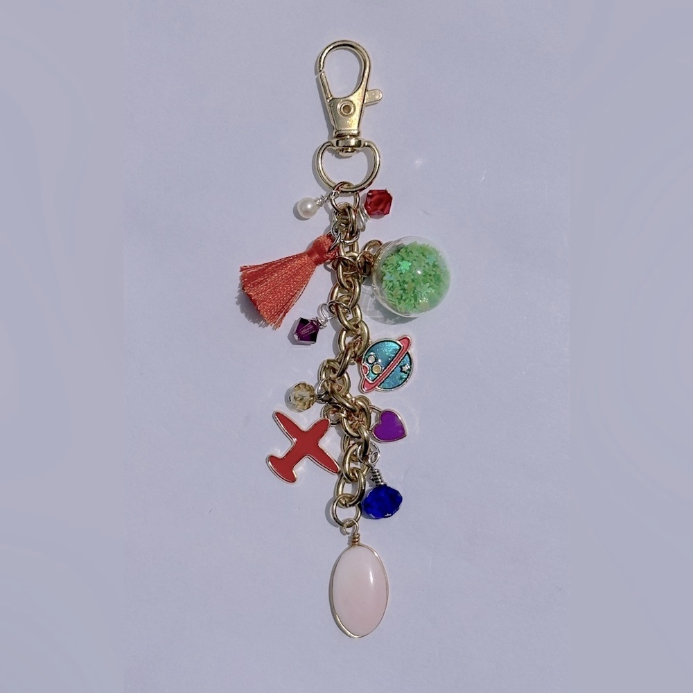 Whimsical 5" Gold Bag Charm Purse Backpack Accy. - Handmade